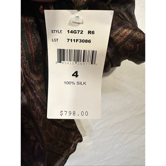 Ralph Lauren Black Label Women’s 100% Silk Dress Button-up Shirt, Size 4, NWT - Picture 3 of 9